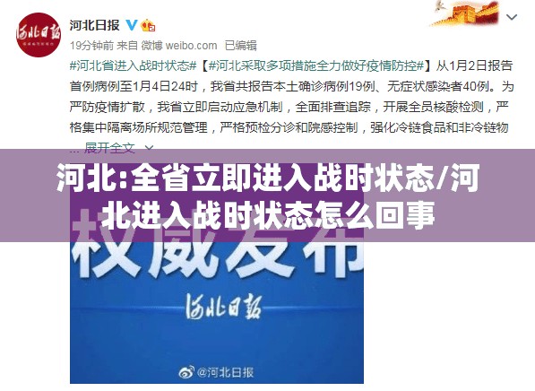 河北:全省立即进入战时状态/河北进入战时状态怎么回事