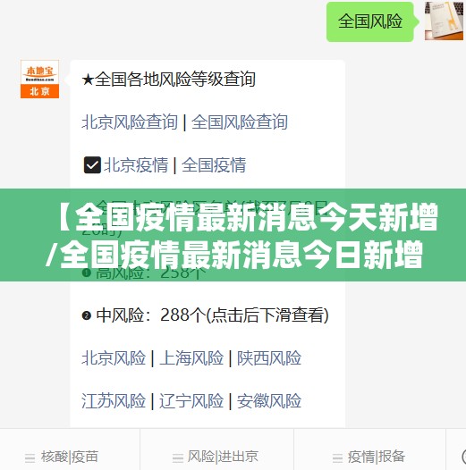 【全国疫情最新消息今天新增/全国疫情最新消息今日新增】