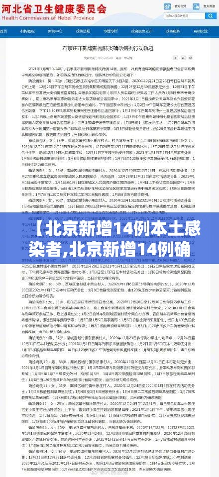 【北京新增14例本土感染者,北京新增14例确诊病例活动轨迹】