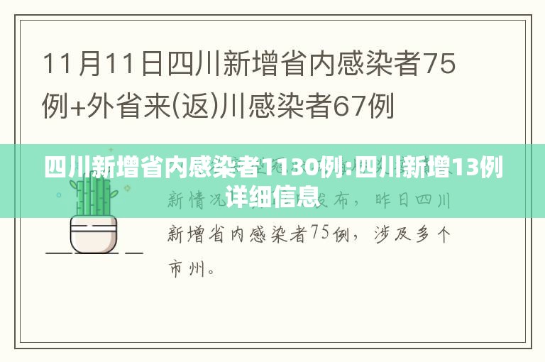 四川新增省内感染者1130例:四川新增13例详细信息