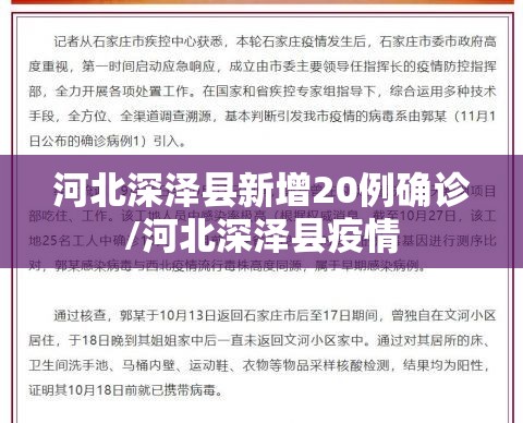 河北深泽县新增20例确诊/河北深泽县疫情