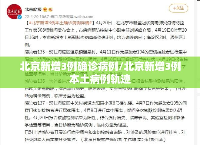 北京新增3例确诊病例/北京新增3例本土病例轨迹