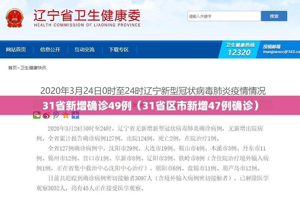 31省新增确诊49例（31省区市新增47例确诊）