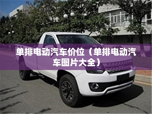 单排电动汽车价位（单排电动汽车图片大全）