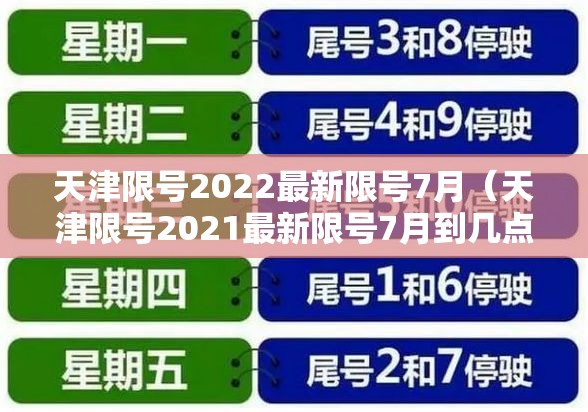 天津限号2022最新限号7月（天津限号2021最新限号7月到几点）