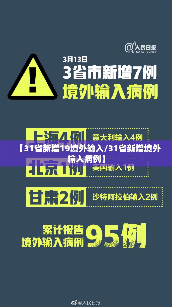 【31省新增19境外输入/31省新增境外输入病例】 【31省新增19境外输入/31省新增境外输入病例】