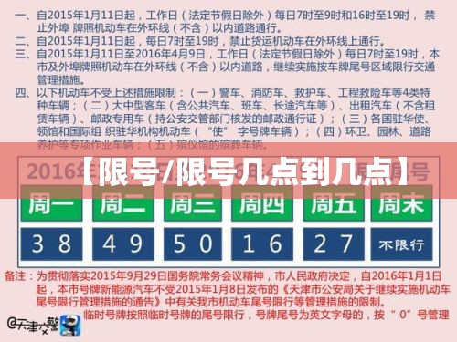 【限号/限号几点到几点】