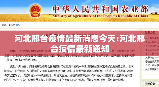 河北邢台疫情最新消息今天:河北邢台疫情最新通知