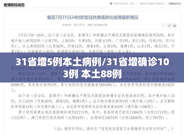 31省增5例本土病例/31省增确诊103例 本土88例