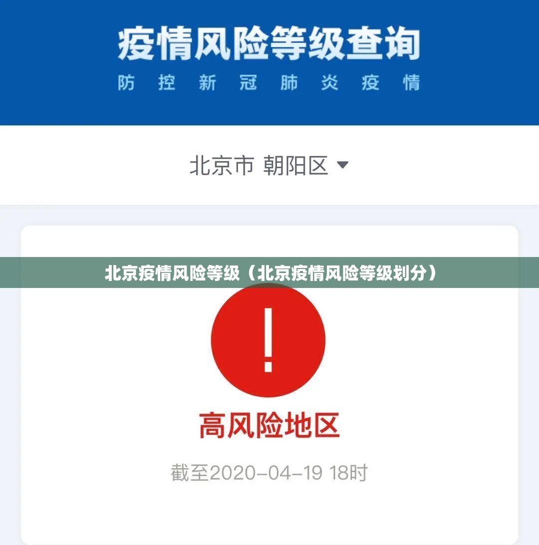 北京疫情风险等级（北京疫情风险等级划分）