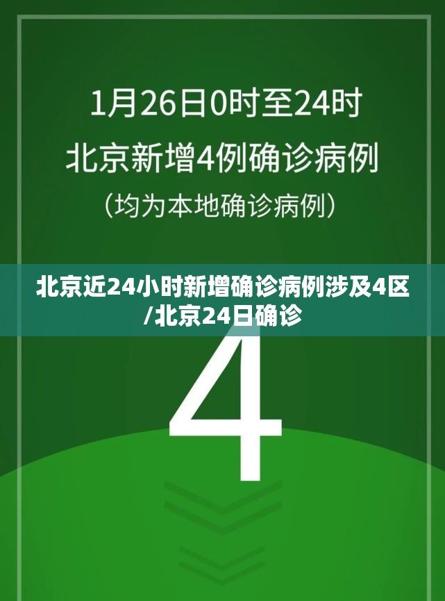 北京近24小时新增确诊病例涉及4区/北京24日确诊