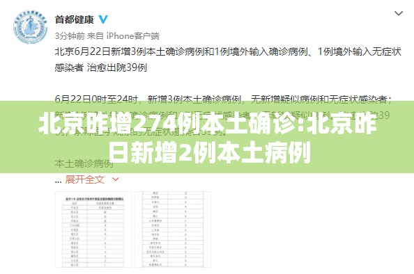 北京昨增274例本土确诊:北京昨日新增2例本土病例