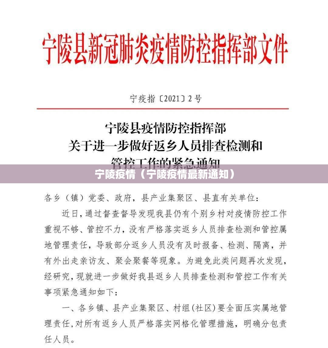 宁陵疫情（宁陵疫情最新通知）