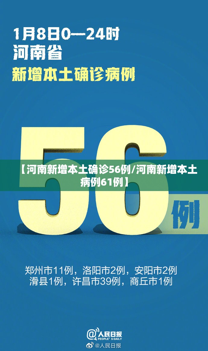 【河南新增本土确诊56例/河南新增本土病例61例】