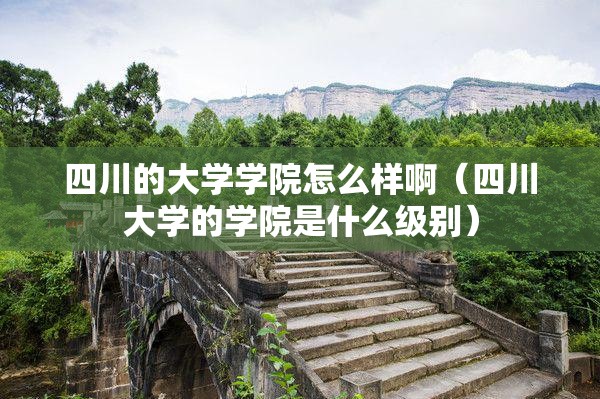 四川的大学学院怎么样啊(四川大学的学院是什么级别) 四川的大学学院怎么样啊(四川大学的学院是什么级别)