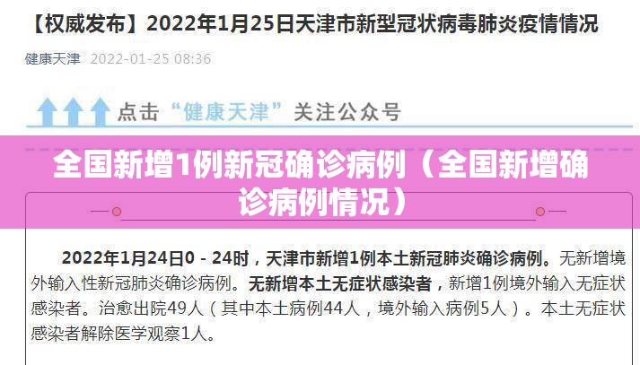 全国新增1例新冠确诊病例（全国新增确诊病例情况）