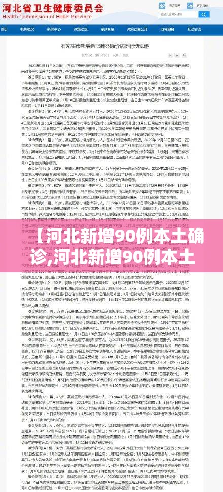 【河北新增90例本土确诊,河北新增90例本土确诊轨迹】 【河北新增90例本土确诊,河北新增90例本土确诊轨迹】
