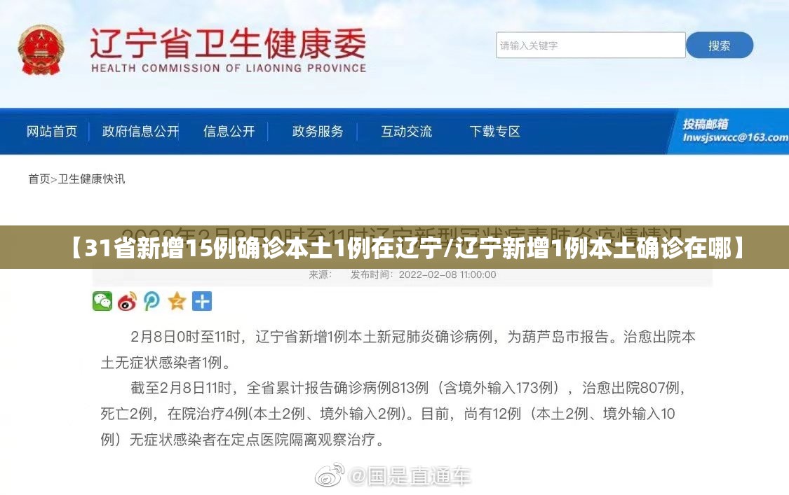 【31省新增15例确诊本土1例在辽宁/辽宁新增1例本土确诊在哪】 【31省新增15例确诊本土1例在辽宁/辽宁新增1例本土确诊在哪】