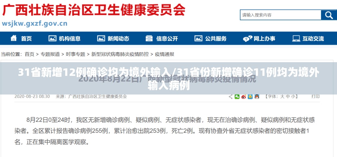 31省新增12例确诊均为境外输入/31省份新增确诊11例均为境外输入病例 31省新增12例确诊均为境外输入/31省份新增确诊11例均为境外输入病例