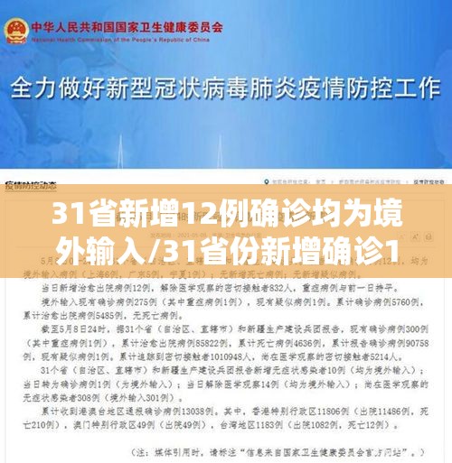 31省新增12例确诊均为境外输入/31省份新增确诊11例均为境外输入病例 31省新增12例确诊均为境外输入/31省份新增确诊11例均为境外输入病例
