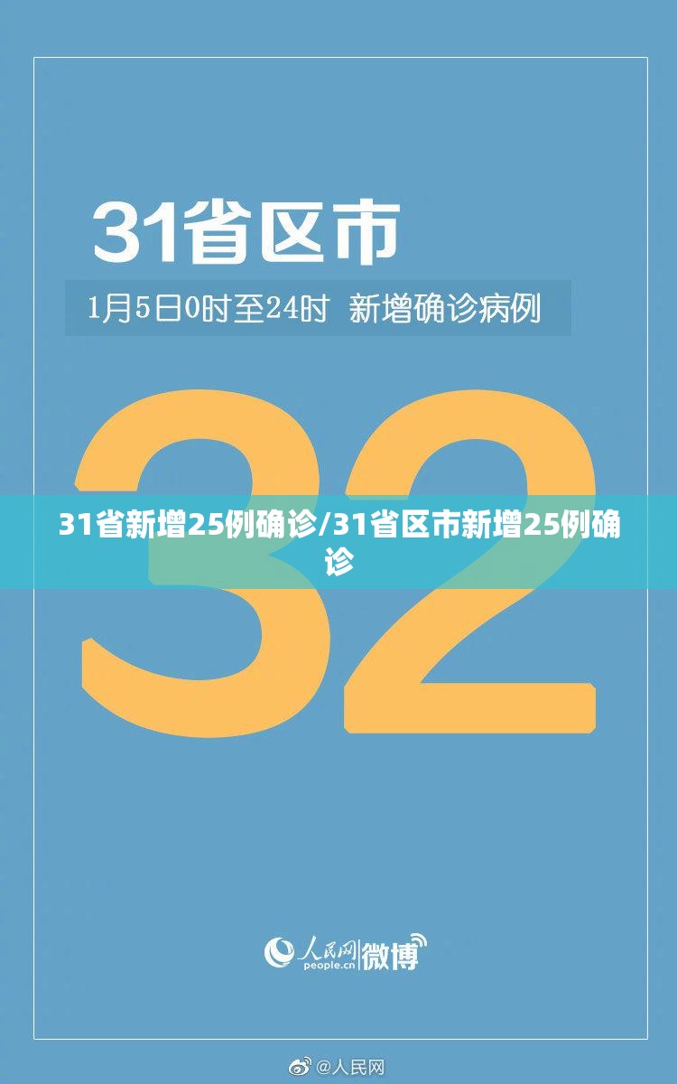 31省新增25例确诊/31省区市新增25例确诊