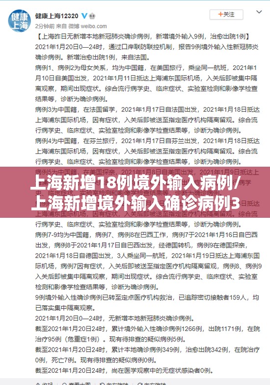 上海新增18例境外输入病例/上海新增境外输入确诊病例3例 上海新增18例境外输入病例/上海新增境外输入确诊病例3例