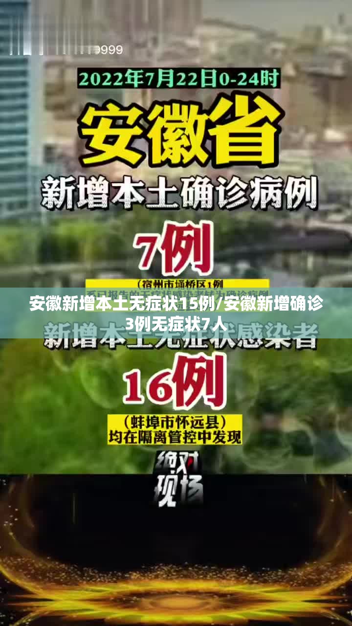 安徽新增本土无症状15例/安徽新增确诊3例无症状7人