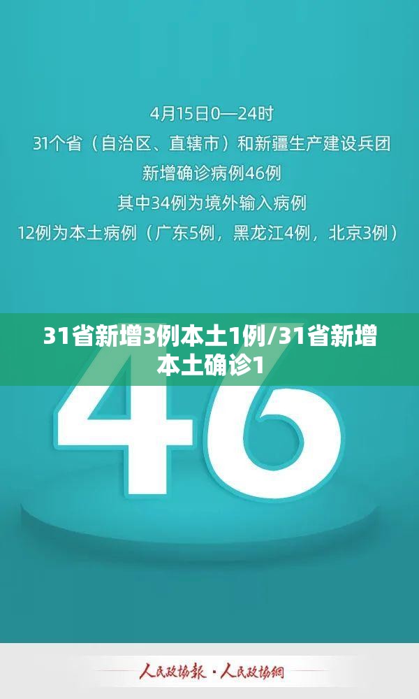 31省新增3例本土1例/31省新增本土确诊1