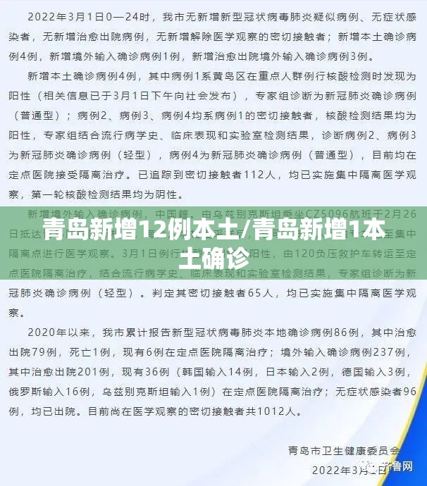 青岛新增12例本土/青岛新增1本土确诊