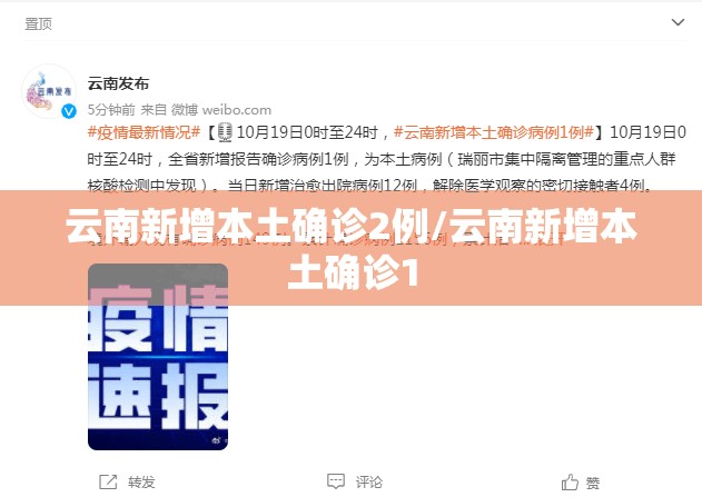 云南新增本土确诊2例/云南新增本土确诊1 云南新增本土确诊2例/云南新增本土确诊1