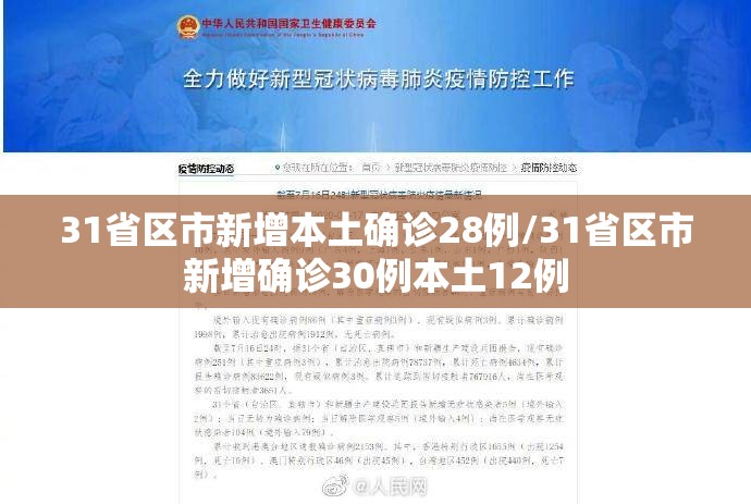 31省区市新增本土确诊28例/31省区市新增确诊30例本土12例