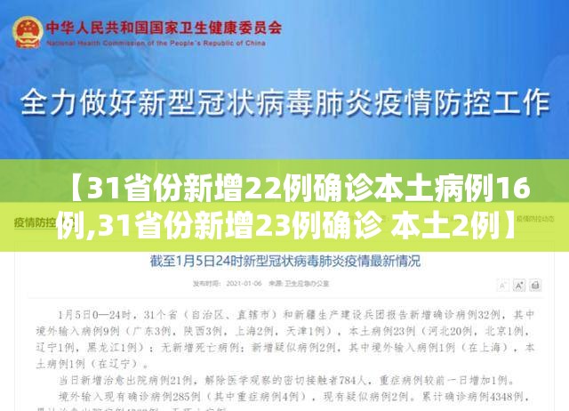 【31省份新增22例确诊本土病例16例,31省份新增23例确诊 本土2例】 【31省份新增22例确诊本土病例16例,31省份新增23例确诊 本土2例】