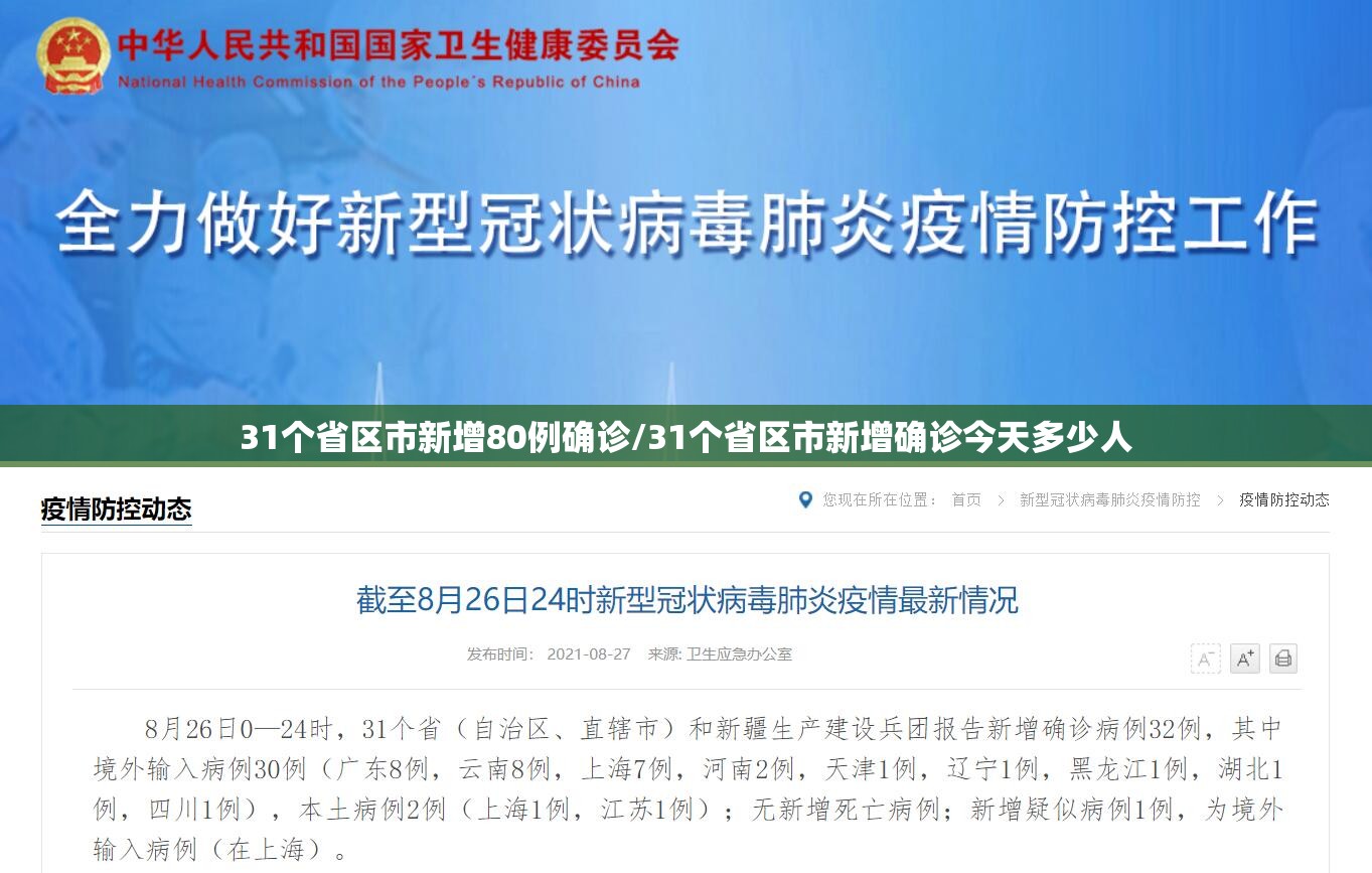 31个省区市新增80例确诊/31个省区市新增确诊今天多少人 31个省区市新增80例确诊/31个省区市新增确诊今天多少人