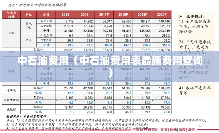 中石油费用(中石油费用表最新费用查询) 中石油费用(中石油费用表最新费用查询)