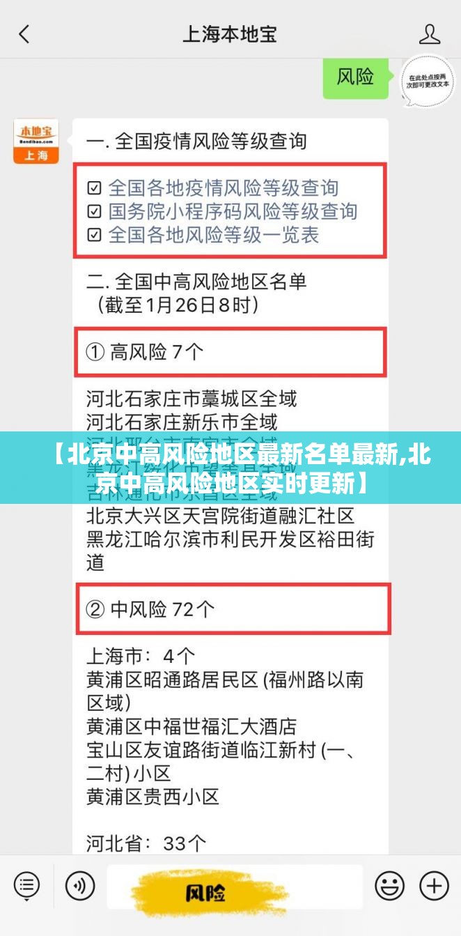 【北京中高风险地区最新名单最新,北京中高风险地区实时更新】 【北京中高风险地区最新名单最新,北京中高风险地区实时更新】