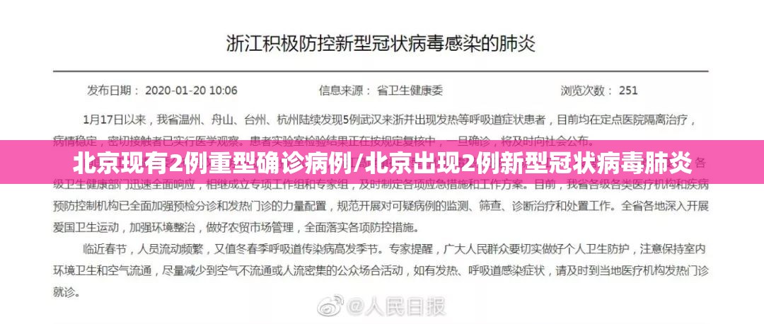 北京现有2例重型确诊病例/北京出现2例新型冠状病毒肺炎 北京现有2例重型确诊病例/北京出现2例新型冠状病毒肺炎