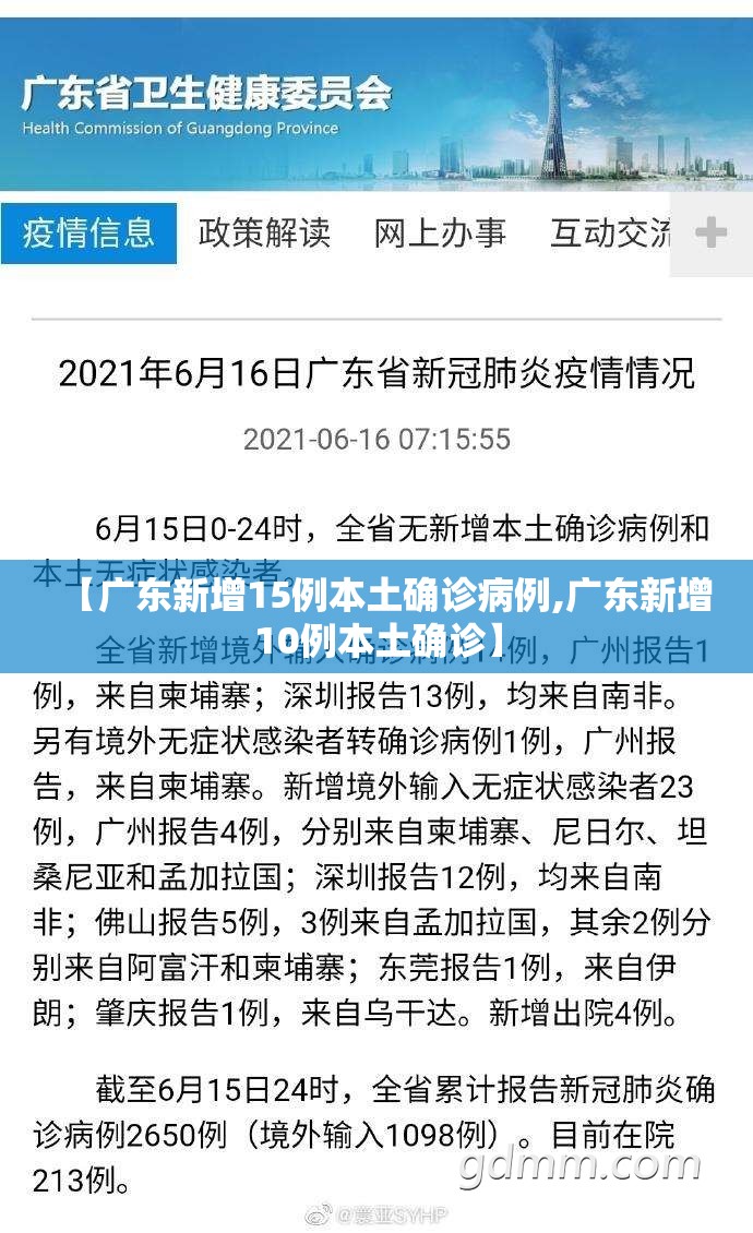 【广东新增15例本土确诊病例,广东新增10例本土确诊】 【广东新增15例本土确诊病例,广东新增10例本土确诊】