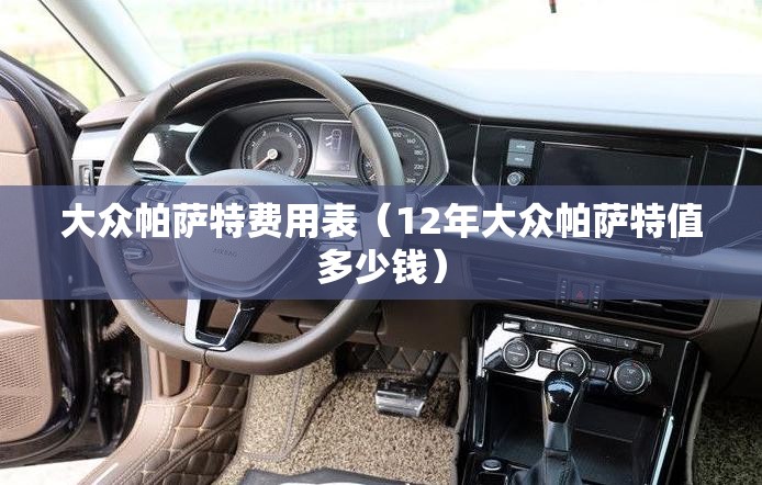 大众帕萨特费用表（12年大众帕萨特值多少钱）
