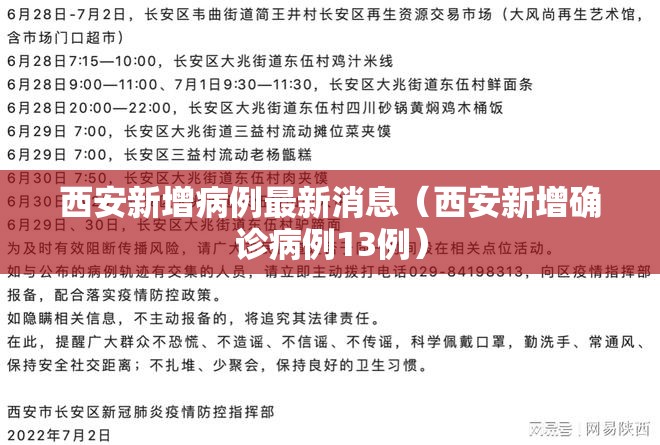 西安新增病例最新消息(西安新增确诊病例13例) 西安新增病例最新消息(西安新增确诊病例13例)