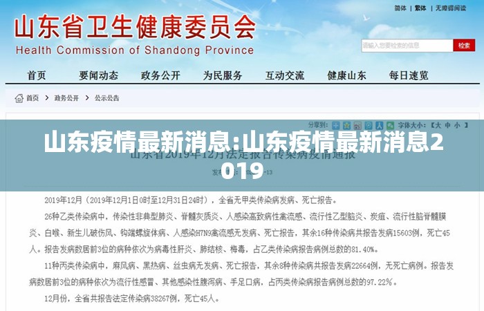山东疫情最新消息:山东疫情最新消息2019