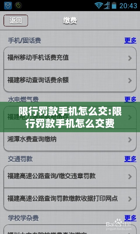 限行罚款手机怎么交:限行罚款手机怎么交费 限行罚款手机怎么交:限行罚款手机怎么交费