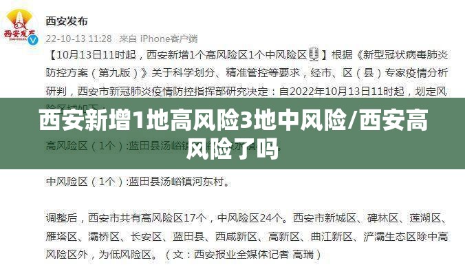 西安新增1地高风险3地中风险/西安高风险了吗 西安新增1地高风险3地中风险/西安高风险了吗