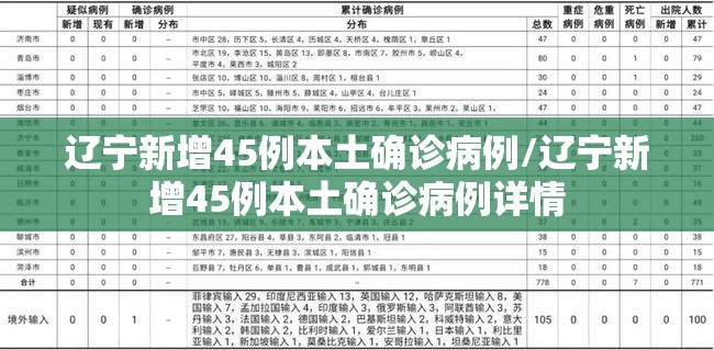 辽宁新增45例本土确诊病例/辽宁新增45例本土确诊病例详情