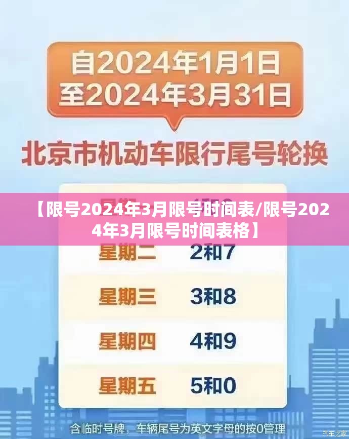 【限号2024年3月限号时间表/限号2024年3月限号时间表格】