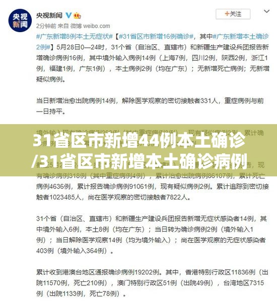 31省区市新增44例本土确诊/31省区市新增本土确诊病例3例