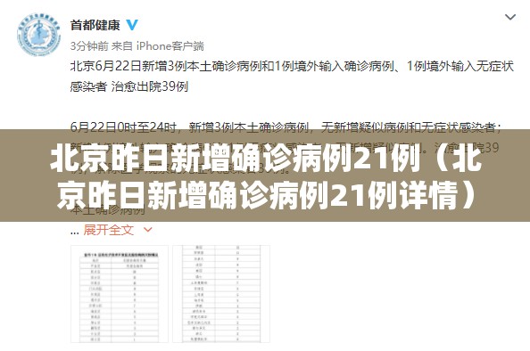 北京昨日新增确诊病例21例（北京昨日新增确诊病例21例详情）