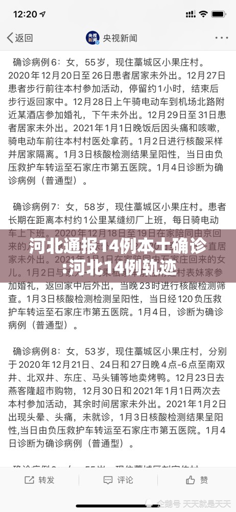 河北通报14例本土确诊:河北14例轨迹 河北通报14例本土确诊:河北14例轨迹
