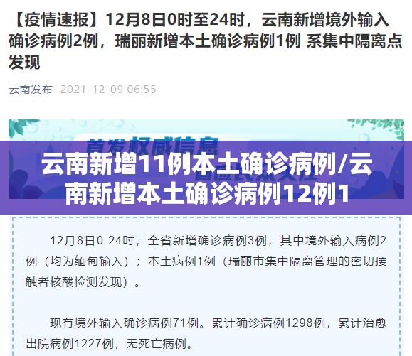 云南新增11例本土确诊病例/云南新增本土确诊病例12例1 云南新增11例本土确诊病例/云南新增本土确诊病例12例1