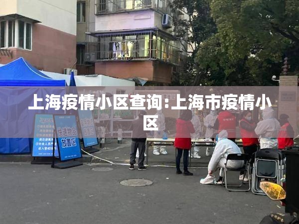 上海疫情小区查询:上海市疫情小区