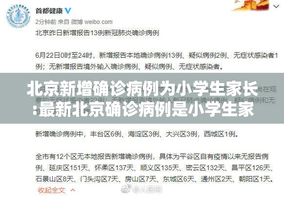 北京新增确诊病例为小学生家长:最新北京确诊病例是小学生家长 北京新增确诊病例为小学生家长:最新北京确诊病例是小学生家长